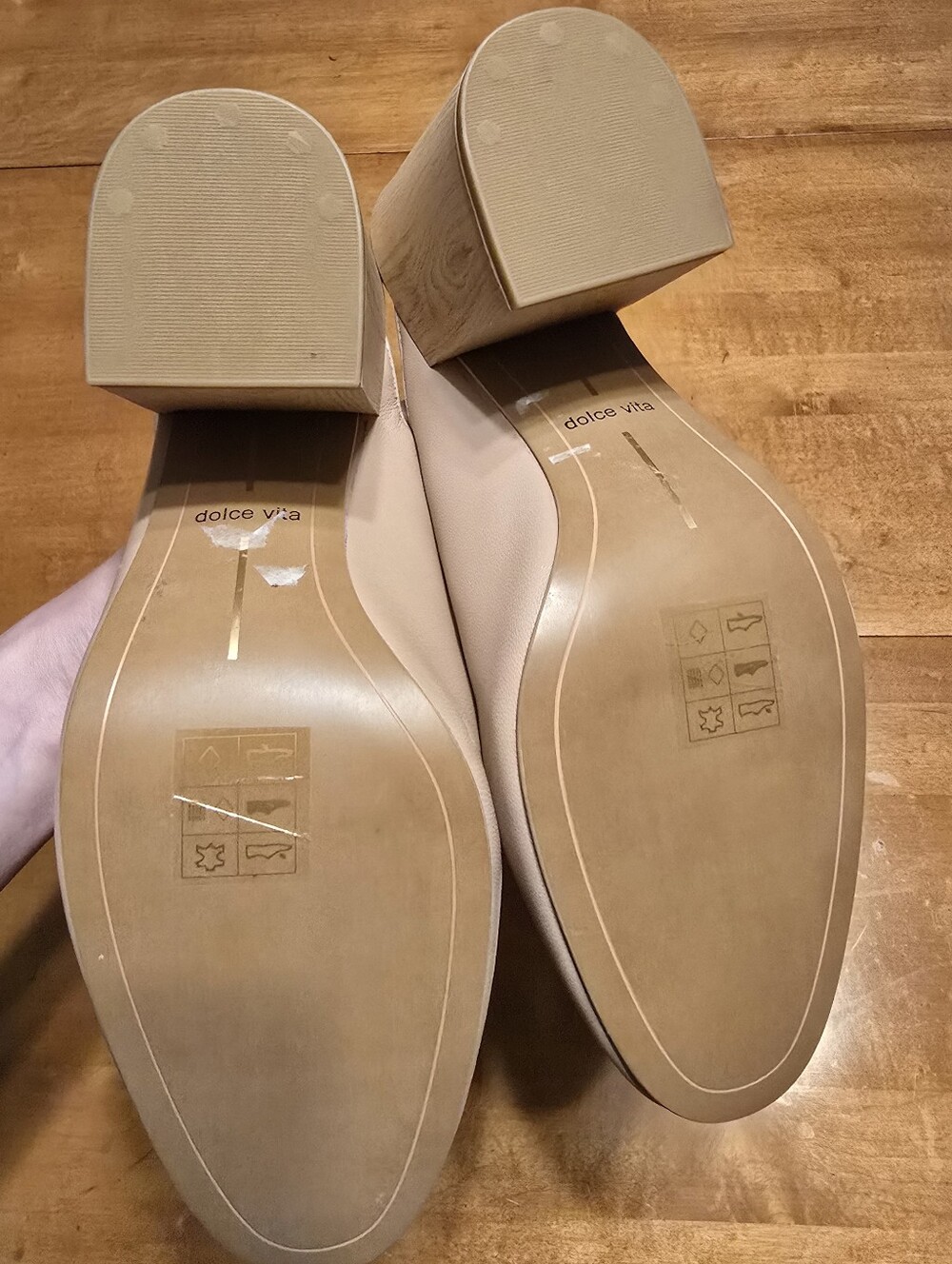 Dolce Vita Blush Leather Slip-On Mules - Picture 7 of 9